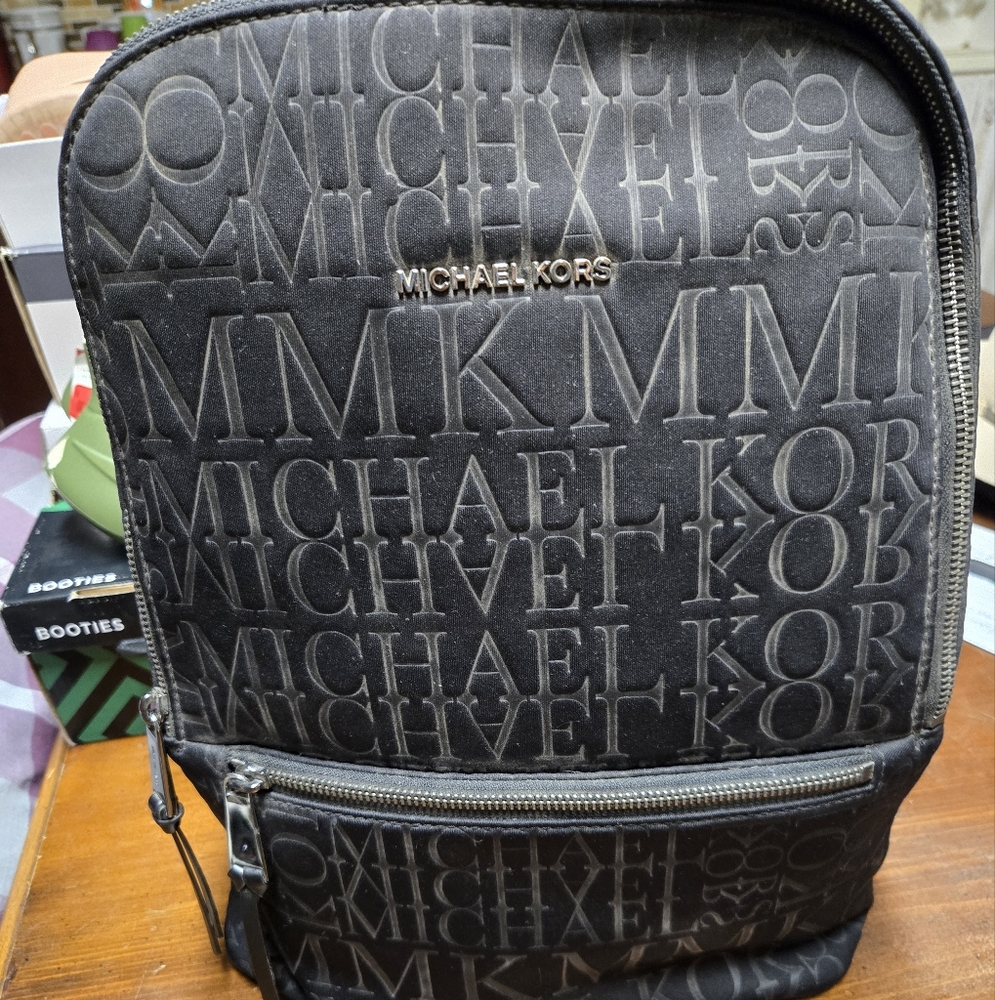 Michael Kors Black Monogram Backpack, New still has tags, never used.